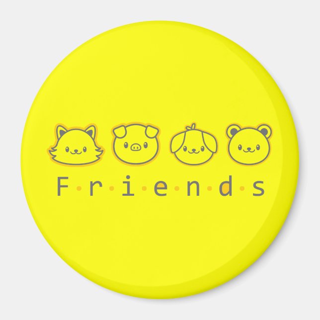 Cute animal friends face  Case-Mate iPhone case Bu Magnet (Front)
