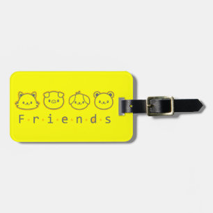 Cute animal friends face Case-Mate iPhone case Luggage Tag