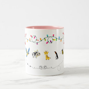 Cute Animal Friends Mug Kids Cartoon Coffee Cup