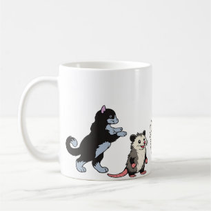 Cute Animal Friends— Racoon, Cat, Goose , Opossum Coffee Mug