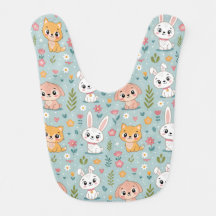 Cute Animal Friends Seamless Pattern 