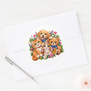 Cute Animal Friends Sticker
