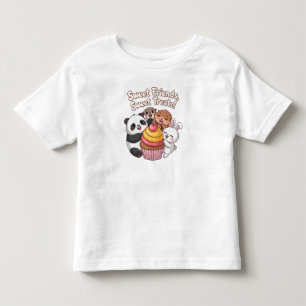 Cute Animal Friends with Cupcake – Sweet Treats Ka Toddler T-Shirt
