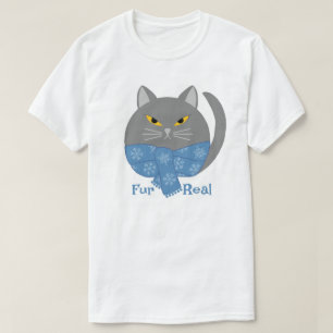 Cute Animal 'Fur Real' Cat T-shirt