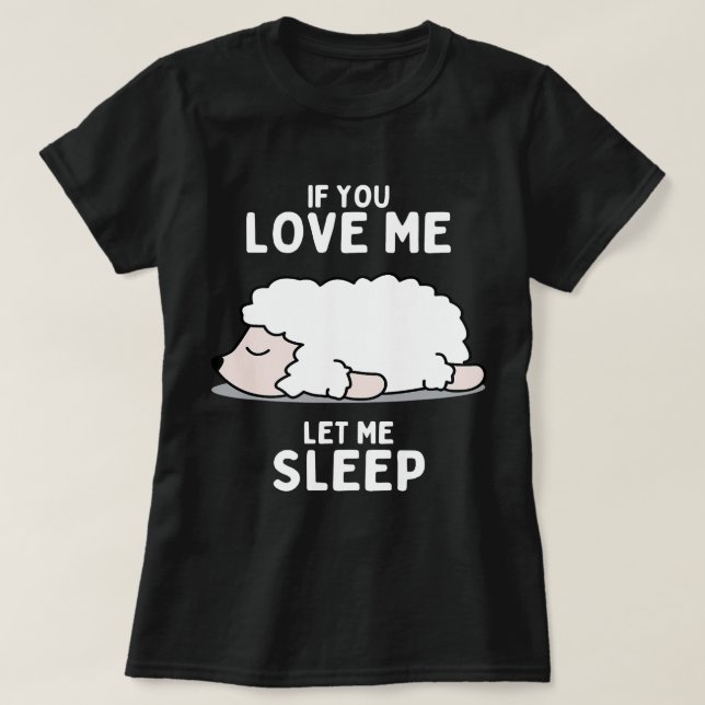 Cute animal gift idea sleeping sheep sleep shirt p (Design Front)