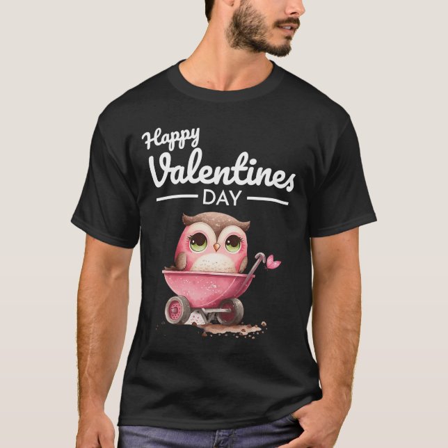 Cute Animal Heart Panda  Happy Valentine Day  16 T-Shirt (Front)