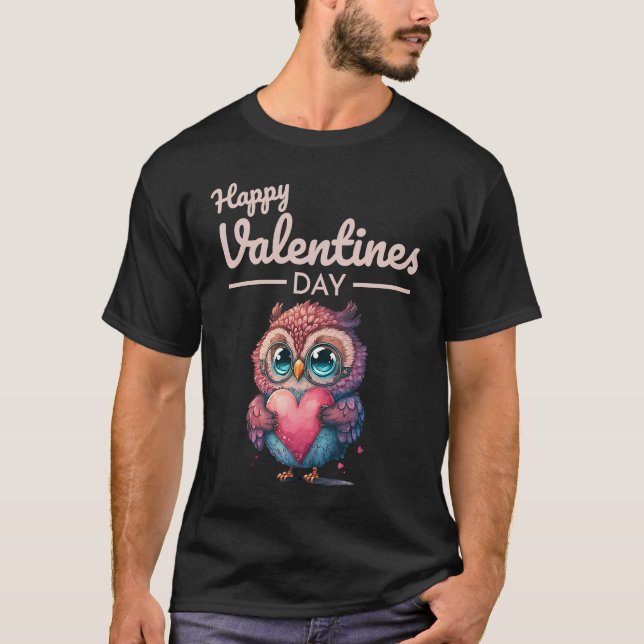 Cute Animal Heart Panda  Happy Valentine Day  21 T-Shirt (Front)
