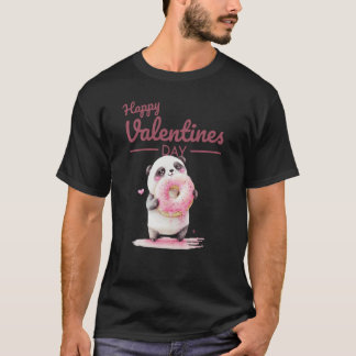 Cute Animal Heart Panda Happy Valentine Day  2 T-Shirt