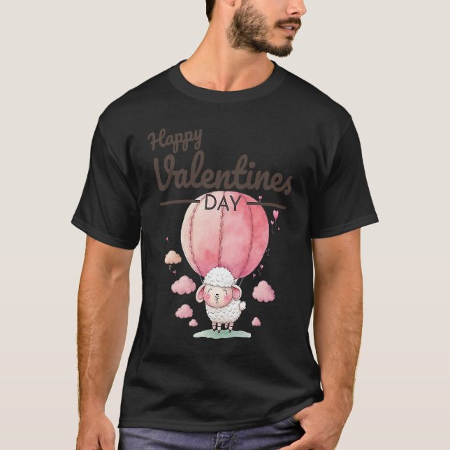 Cute Animal Heart Panda  Happy Valentine Day  33 T-Shirt (Front)