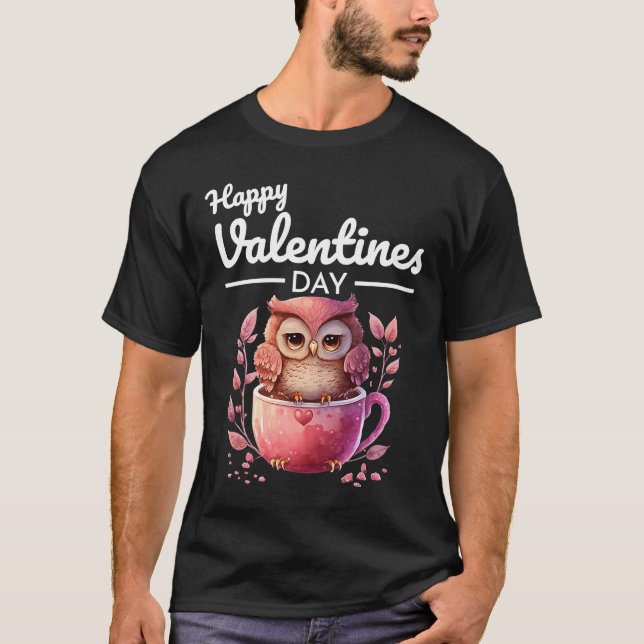 Cute Animal Heart Panda  Happy Valentine Day  38 T-Shirt (Front)