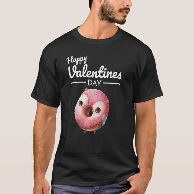 Cute Animal Heart Panda Happy Valentine Day  57 T-Shirt (Front)