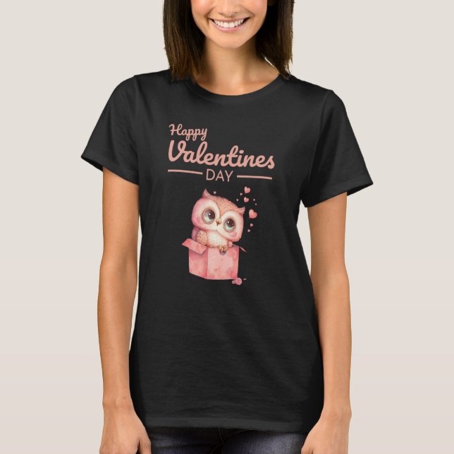 Cute Animal Heart Panda Happy Valentine Day  58 T-Shirt (Front)