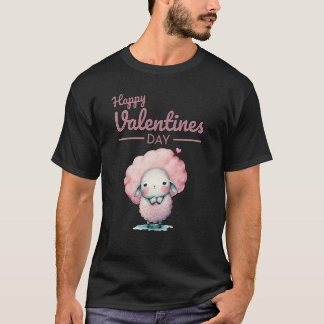 Cute Animal Heart Panda Happy Valentine Day  85 T-Shirt (Front)