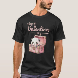 Cute Animal Heart Panda Happy Valentine Day  9 T-Shirt