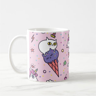 Cute Animal Ice Cream Cones Coffee Mug