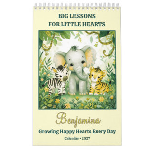 Cute Animal Little Hearts Life Lessons Calendar