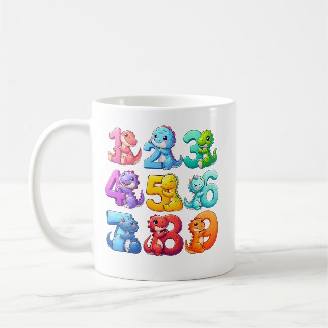Cute Animal Numbers Maths Mug for Kids (Left)