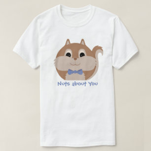 Cute Animal 'Nuts about You' Squirrel T-shirt