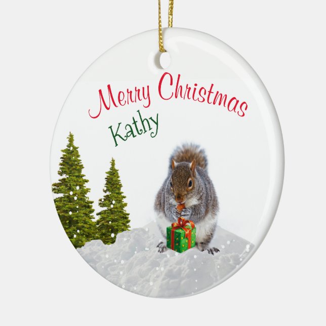Cute Animal Ornament / Christmas Squirrel (Left)