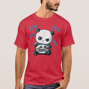Cute Animal Panda Bear Play Games Gaming Panda gif T-Shirt