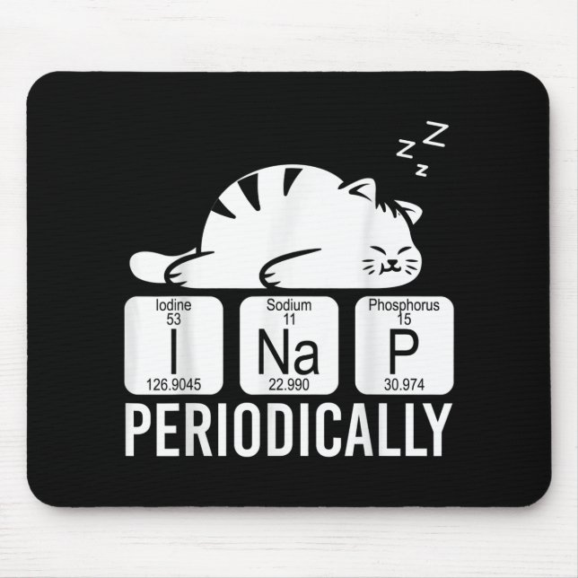 Cute Animal Periodic Table Funny Chemistry Cat Mouse Mat (Front)