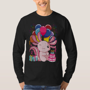 Cute Animal Pet Kids Birthday Party Amphibian Axol T-Shirt