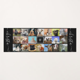 Cute animal photo collage custom yoga mat