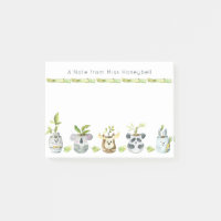 Cute Animal Pot Plants Personalised Note From ..