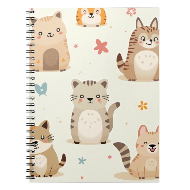cute animal print  notebook (Front)