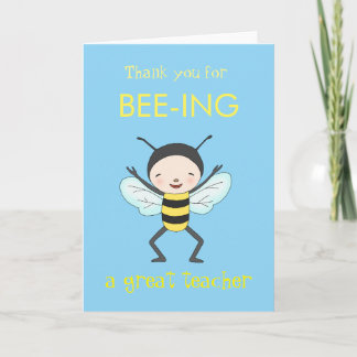 Cute Animal Pun Thank you Teacher appreciation Card