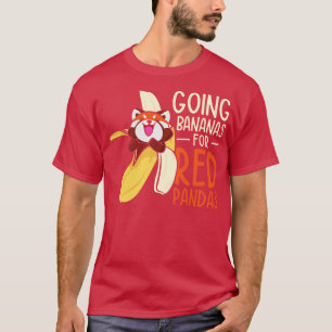 Cute Animal Red Panda Banana Fruit Wildlife Foodie T-Shirt