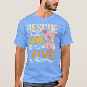 Cute Animal Rescue Pet Owner Pig Lover Design Prem T-Shirt