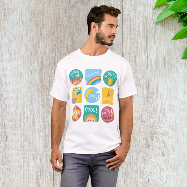 Cute Animal Reward Motivational Classroom Labels  T-Shirt (Creator Uploaded)
