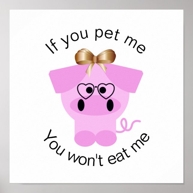 Cute Animal Rights Activist Poster (Front)