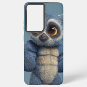 Cute Animal Samsung Case – Blue Loris Illustration