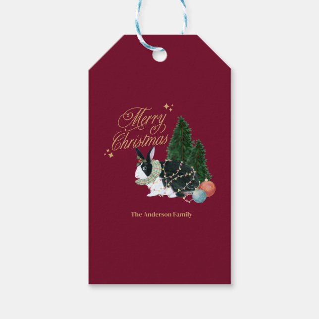 cute animal santa gift tags (Front)