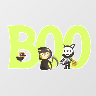 Cute Animal Spooktacular Halloween  Window Cling