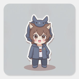 Cute Animal Square Sticker