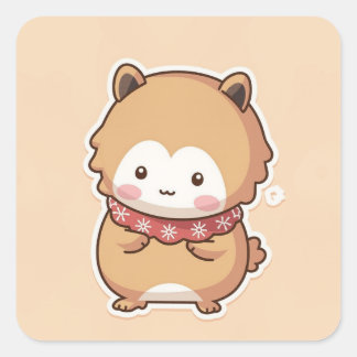 Cute Animal Square Sticker