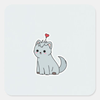 Cute Animal Square Sticker