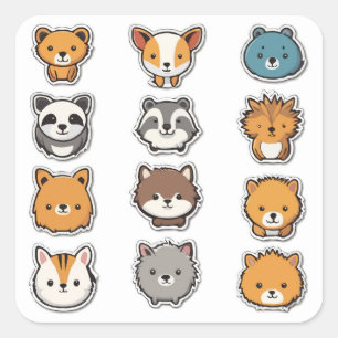 Cute Animal Sticker Set - Sweet Woodland Critters