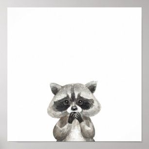 Cute Animal Sweet Racoon Animals Poster