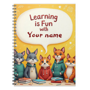 Cute Animal Teachers Editable Learning Notebook