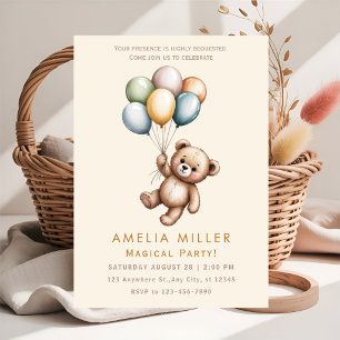 Cute Animal Theme Party Invitation