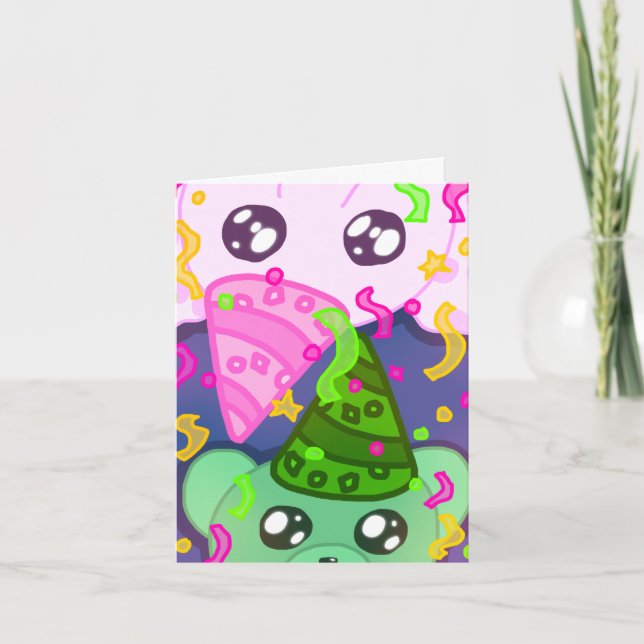 Cute Animal Themed Birthday Card (Front)