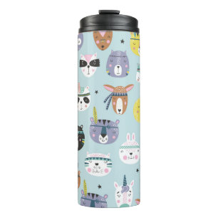 Cute Animal Tribal: Boho Pattern Thermal Tumbler