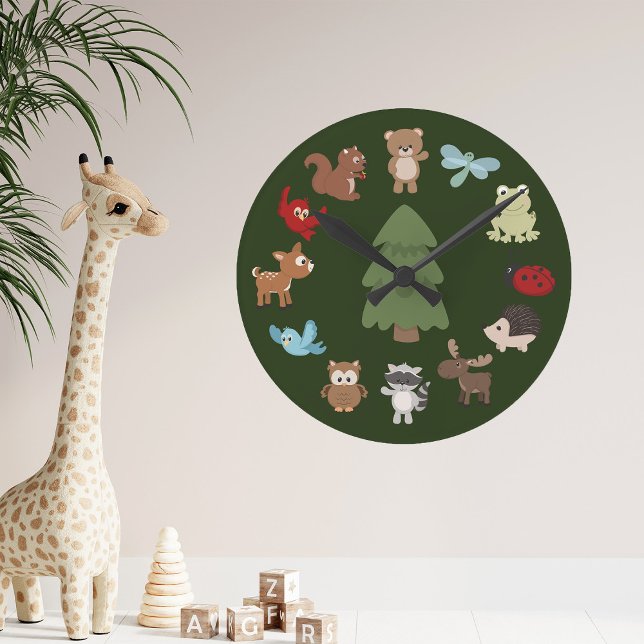 Cute animal woodlands clock (Creator Uploaded)