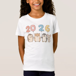 Cute Animals 2026 Happy New Year-60822 Tri-Blend S T-Shirt