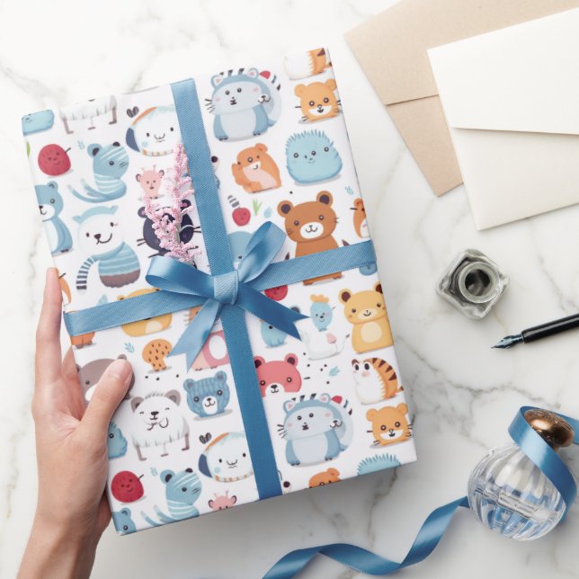 Cute Animals 3 Wrapping Paper (Gifting)