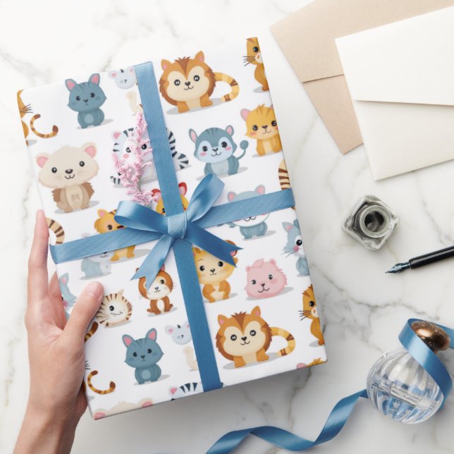 Cute Animals 7 Wrapping Paper (Gifting)